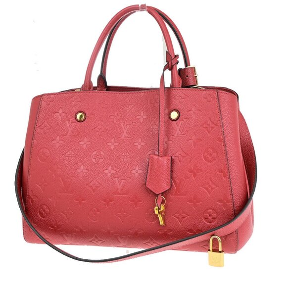 LOUIS VUITTON Montaigne MM 2Way Hand Bag Monogram Empreinte - Picture 1 of 15